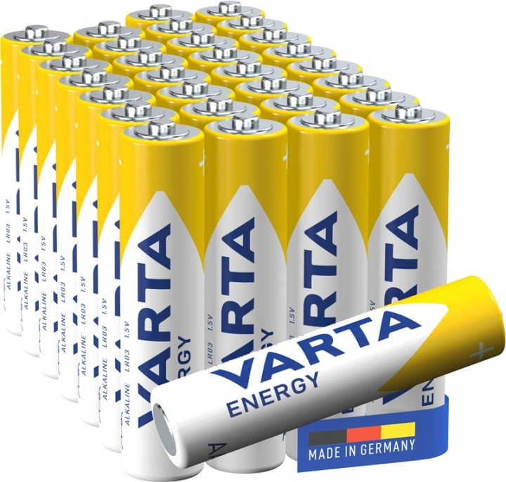 Varta LR03/AAA (Micro) (4103) batterij, 30 stks. in blister Alkali-mangaan batterij (alkaline), 1,5 V in de groep HOME ELECTRONICS / Batterijen & Opladers / Batterijen / AAA bij TP E-commerce Nordic AB (C38899)