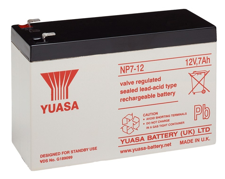 Yuasa Loodaccu 12 V, 7,0 Ah (NP7-12L) Loodaccu in de groep HOME ELECTRONICS / Batterijen & Opladers / Oplaadbare batterijen / Lood batterijen bij TP E-commerce Nordic AB (C38909)