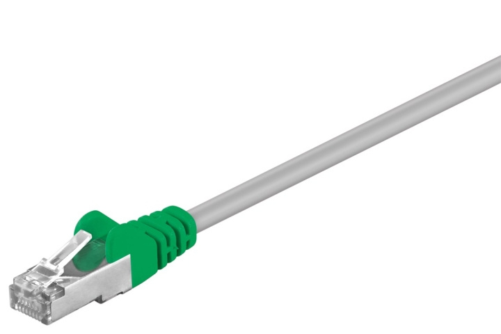 Goobay CAT 5e, F/UTP crossover-kabel, grijs, groen met koper beklede aluminium geleider (CCA) in de groep COMPUTERS & RANDAPPARATUUR / Computerkabels / Netwerkkabels / Cat5e bij TP E-commerce Nordic AB (C38978)