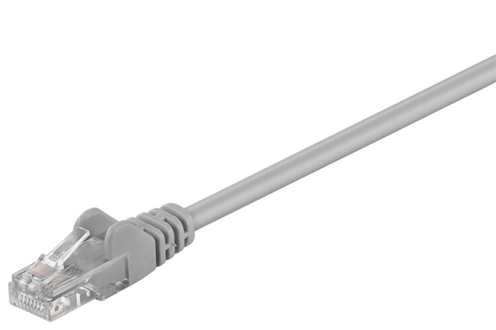 Goobay CAT 5e netwerkkabel, U/UTP, grijs, 3 m met koper beklede aluminium geleider (CCA) in de groep COMPUTERS & RANDAPPARATUUR / Computerkabels / Netwerkkabels / Cat5e bij TP E-commerce Nordic AB (C39283)