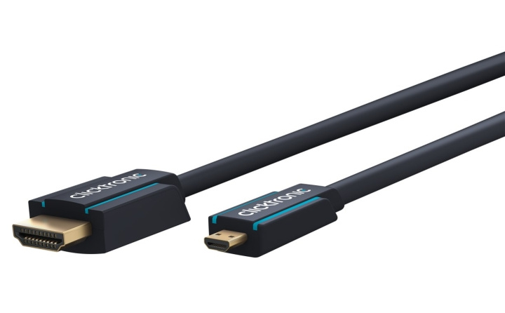 ClickTronic HDMI™ naar Micro HDMI™ adapterkabel Premium kabel | 1x HDMI™ stekker 1x Micro-HDMI™ stekker | 1,0 m | UHD 4K @ 30 Hz in de groep HOME ELECTRONICS / Kabels & Adapters / HDMI / Kabels bij TP E-commerce Nordic AB (C39383)