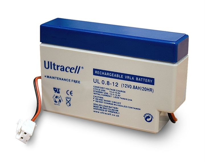 Ultracell Loodaccu 12 V, 0,8 Ah (UL0.8-12) JST-stekker Loodaccu in de groep HOME ELECTRONICS / Batterijen & Opladers / Oplaadbare batterijen / Lood batterijen bij TP E-commerce Nordic AB (C39428)