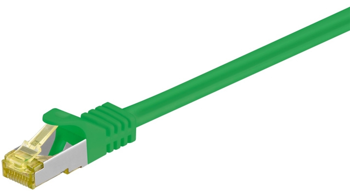 Goobay RJ45 netwerkkabel S/FTP (PiMF), 500 MHz, met CAT 7 ruwe kabel, groen, 0,25 m LSZH halogeenvrije kabelmantel, koper, RJ45-connector (CAT 6A) in de groep COMPUTERS & RANDAPPARATUUR / Computerkabels / Netwerkkabels / Cat7 bij TP E-commerce Nordic AB (C39445)