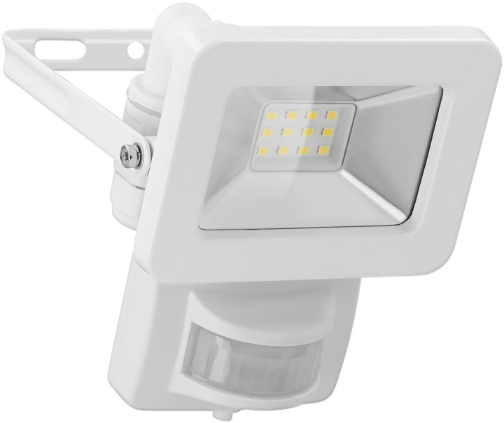 Goobay LED-buitenschijnwerper, 10 W, met bewegingsmelder met 850 lm, neutraal wit licht (4000 K), PIR-sensor met AAN/UIT-functie en M16 wartel, geschikt voor buitengebruik (IP44) in de groep HUISHOUDEN & TUIN / Elektriciteit & Verlichting / Buitenverlichting / LED-breedstraler bij TP E-commerce Nordic AB (C40104)