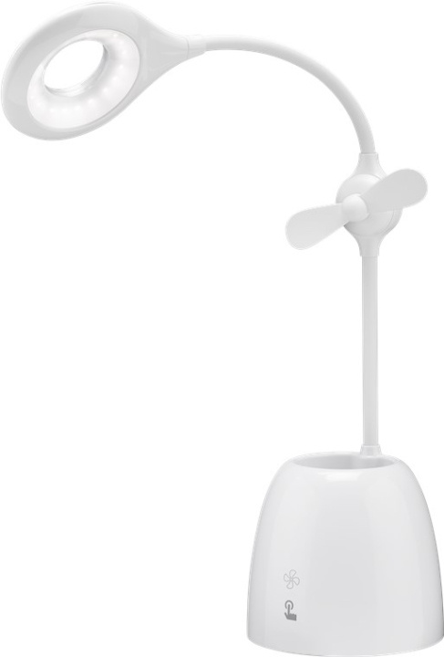 Goobay Ledbureaulamp Fan + Pen Box Interieurverlichting voor werkkamer, kinderkamer, slaapkamer of kantoor in de groep HOME ELECTRONICS / Verlichting / Tafellampen bij TP E-commerce Nordic AB (C40119)