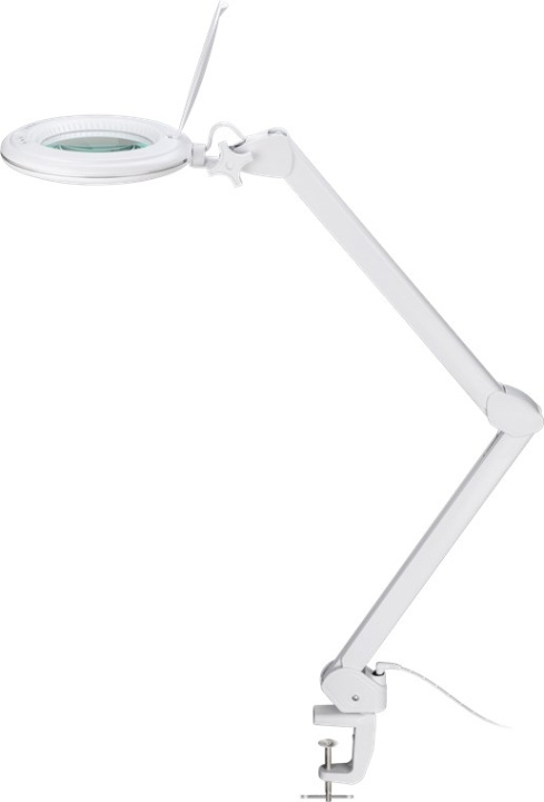 Goobay Led-loeplamp met klem, 10 W, wit 800 lm, helderheid en lichtkleur instelbaar, 127 mm glazen lens, 1,75x vergroting, 3 dioptrieën in de groep HUISHOUDEN & TUIN / Gereedschap / Overig gereedschap & Accessoires bij TP E-commerce Nordic AB (C40171)