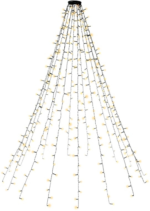 Goobay 400 LED-verlichting met ring voor de kerstboom met timer en geheugenfunctie, 8 lichtstanden, externe transformator 24 V, warm wit (3000 K), voor binnen en buiten (IP44) in de groep HOME ELECTRONICS / Verlichting / LED strips bij TP E-commerce Nordic AB (C40179)