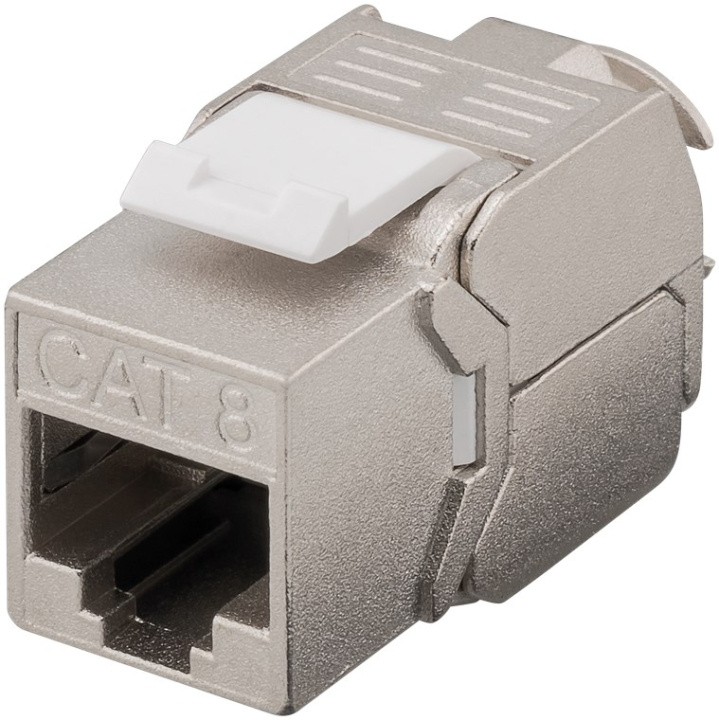 Goobay Keystone module RJ45 CAT 8.1, STP, GHMT-gecertificeerd 15,8 mm breed, type Crocodile, Klemmenstrook voor IDC-montage (zonder gereedschap) in de groep COMPUTERS & RANDAPPARATUUR / Computerkabels / Netwerkkabels / Adapters & Geleiderverbindingen bij TP E-commerce Nordic AB (C40180)