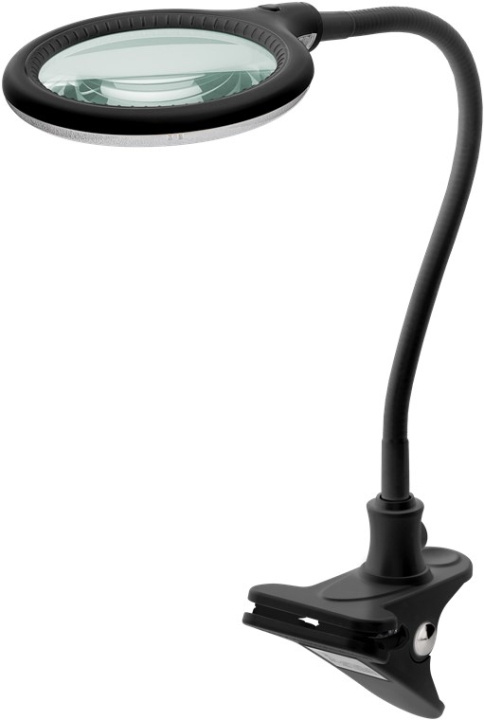 Goobay Led-loeplamp met klem, 6 W, zwart 480 lm, 100 mm glazen lens, 1,75x vergroting, 3 dioptrieën in de groep HUISHOUDEN & TUIN / Gereedschap / Overig gereedschap & Accessoires bij TP E-commerce Nordic AB (C40257)