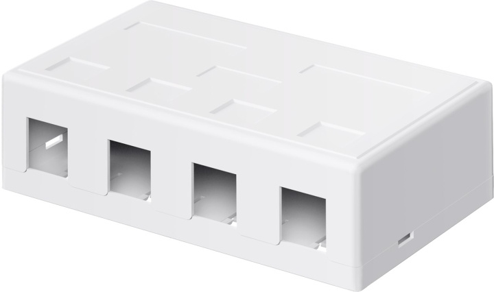 Goobay Keystone-opbouwdoos 4-poorts met eenvoudige snap-in montage in de groep COMPUTERS & RANDAPPARATUUR / Computerkabels / Netwerkkabels / Adapters & Geleiderverbindingen bij TP E-commerce Nordic AB (C40283)