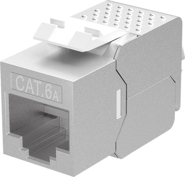 Goobay Keystone modul RJ45 CAT 6A, STP, slim-line 14,7 mm breed, type Crocodile, Klemmenstrook voor IDC-montage (zonder gereedschap) in de groep COMPUTERS & RANDAPPARATUUR / Computerkabels / Netwerkkabels / Adapters & Geleiderverbindingen bij TP E-commerce Nordic AB (C40286)