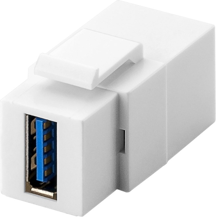 Goobay Keystone-module USB 18,3 mm breedte, 2 x USB 3.0-bus (type A) in de groep COMPUTERS & RANDAPPARATUUR / Computerkabels / Netwerkkabels / Adapters & Geleiderverbindingen bij TP E-commerce Nordic AB (C40295)