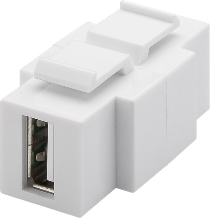 Goobay Keystone-module USB, kan aan beide zijden worden ingebouwd 16,9 mm breedte, USB 2.0-bus (type A) in de groep COMPUTERS & RANDAPPARATUUR / Computerkabels / Netwerkkabels / Adapters & Geleiderverbindingen bij TP E-commerce Nordic AB (C40296)