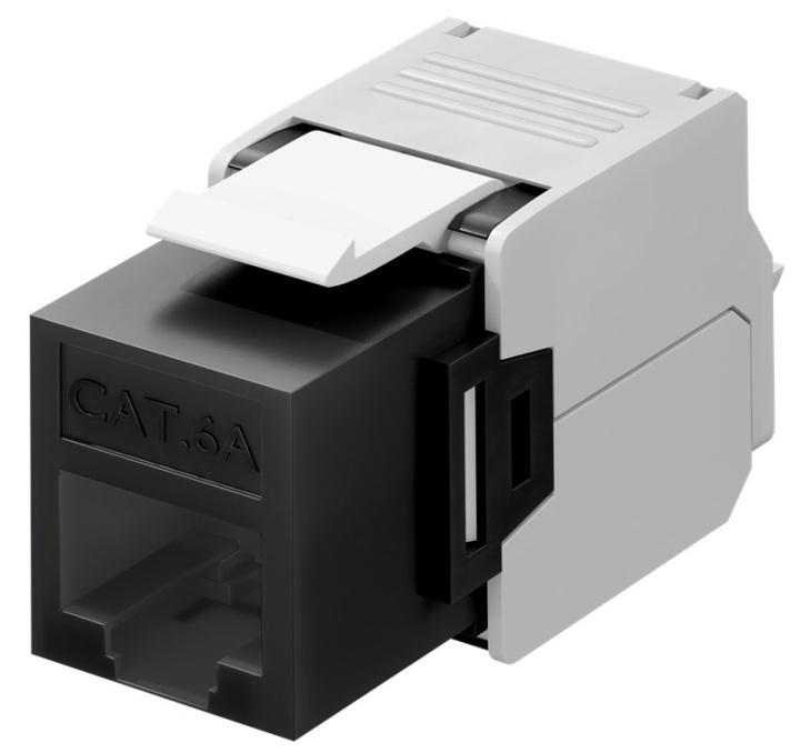 Goobay Keystone modul RJ45 CAT 6A, UTP 16,5 mm breed, krokodil-type, klemmenstrook voor montage zonder gereedschap op IDC in de groep COMPUTERS & RANDAPPARATUUR / Computerkabels / Netwerkkabels / Adapters & Geleiderverbindingen bij TP E-commerce Nordic AB (C40308)