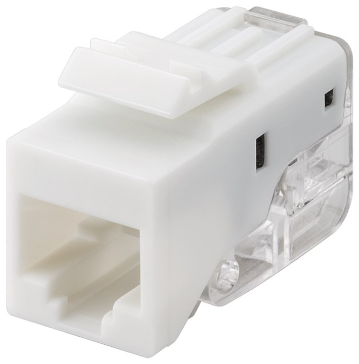 Goobay Keystone modul RJ45 CAT 5e, UTP, 100 MHz 18,11 mm breed, RJ45-bus (8P8C), Snap-In systeem in de groep COMPUTERS & RANDAPPARATUUR / Computerkabels / Netwerkkabels / Adapters & Geleiderverbindingen bij TP E-commerce Nordic AB (C40351)