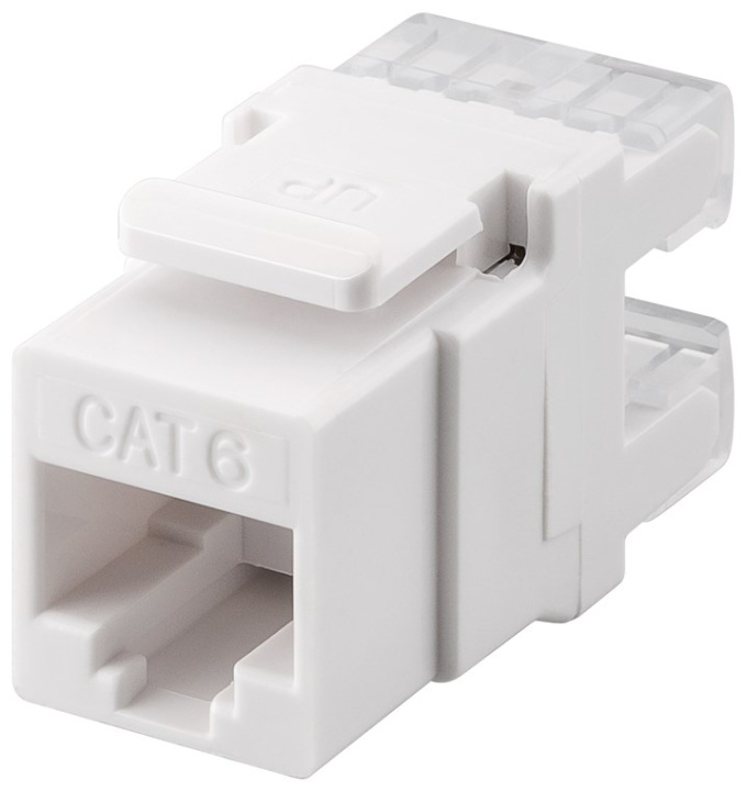 Goobay Keystone modul RJ45 CAT 6, UTP, 250 MHz 16,7 mm breed, RJ45-bus (8P8C). in de groep COMPUTERS & RANDAPPARATUUR / Computerkabels / Netwerkkabels / Adapters & Geleiderverbindingen bij TP E-commerce Nordic AB (C40352)