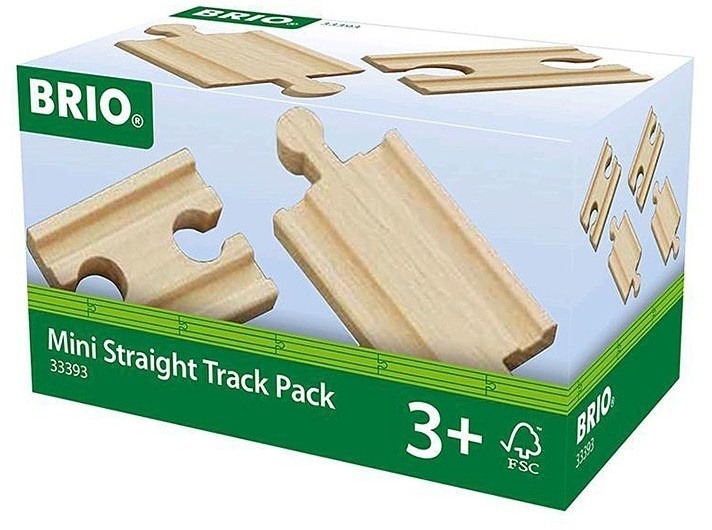 BRIO 33393 - Raka skenor, extra korta, 4st in de groep SPEELGOED, KINDER- & BABYPRODUCTEN / Speelgoed / Bouwspeelgoed / Brio treinrails bij TP E-commerce Nordic AB (C40398)