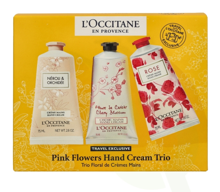 L\'Occitane Pink Flowers Hand Cream Trio Set 225 ml in de groep BEAUTY & HEALTH / Manicure/pedicure / Handcrèmes bij TP E-commerce Nordic AB (C40709)