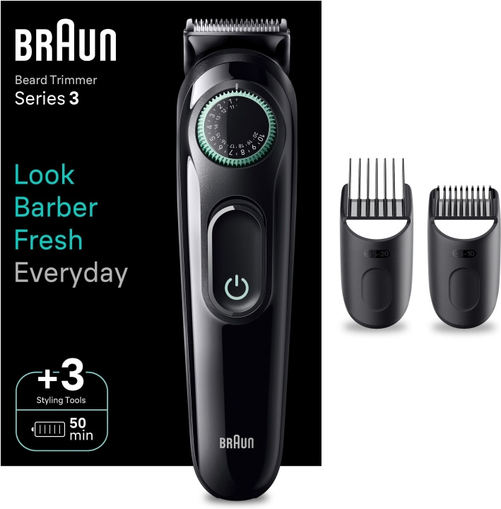 Braun Series 3 BT3411 -partatrimmeri in de groep BEAUTY & HEALTH / Haar & Styling / Scheren & Trimmen / Baardtrimmer & Accessoires bij TP E-commerce Nordic AB (C40950)