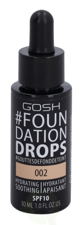 Gosh Foundation Drops SPF10 30 ml #002 Ivory in de groep BEAUTY & HEALTH / Makeup / Make-up gezicht / Foundation bij TP E-commerce Nordic AB (C41482)