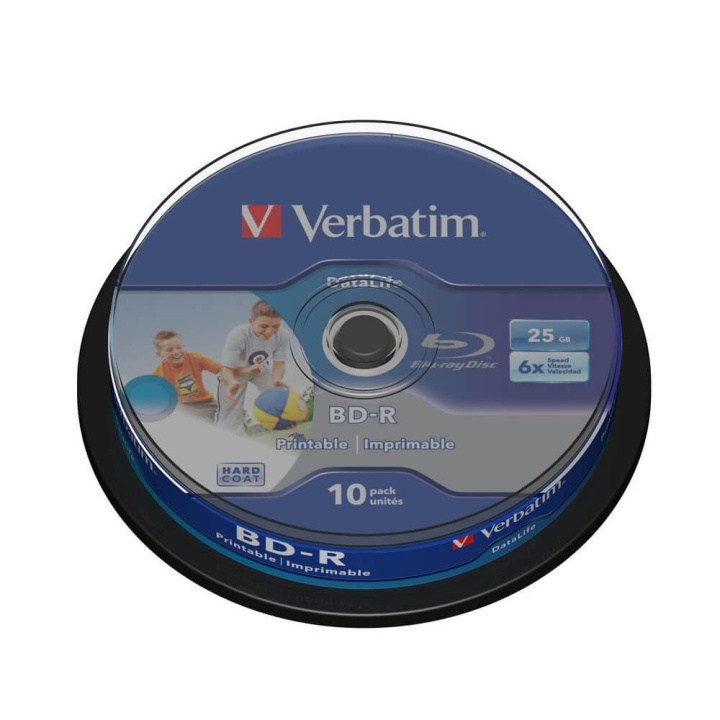 VERBATIM BD-R 25GB 6x 10-pack Spindel Printbar in de groep HOME ELECTRONICS / Opslagmedia / CD/DVD/BD-schijven / Cd/dvd-opslag bij TP E-commerce Nordic AB (C41979)