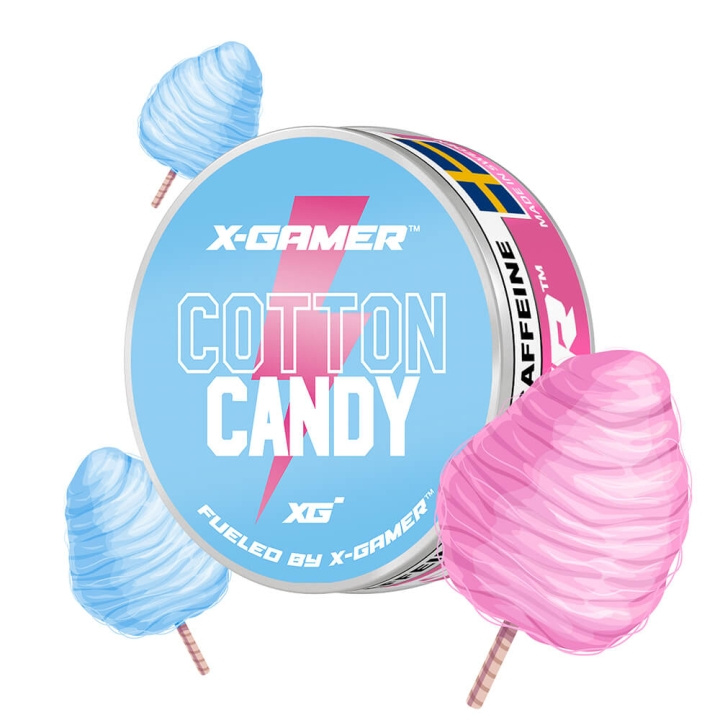 X-Gamer Energi Snus Cotton Candy Sockervadd in de groep COMPUTERS & RANDAPPARATUUR / GAMING / Energiedrankjes voor gamers bij TP E-commerce Nordic AB (C42000)