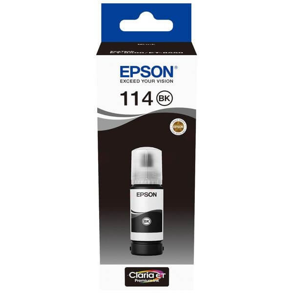 EPSON Bläck C13T07A140 114 Svart Ecotank in de groep COMPUTERS & RANDAPPARATUUR / Printers & Accessoires / Inkt & Toner / Inktpatronen / Epson bij TP E-commerce Nordic AB (C42033)