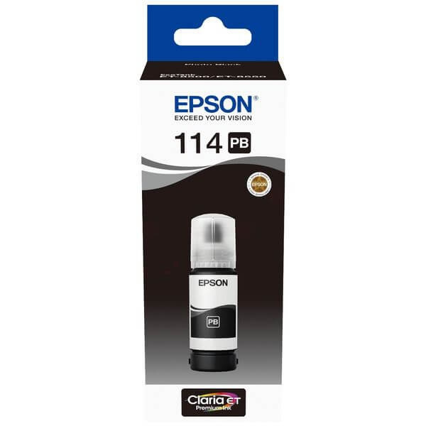 EPSON Bläck C13T07B140 114 Fotosvart Ecotank in de groep COMPUTERS & RANDAPPARATUUR / Printers & Accessoires / Inkt & Toner / Inktpatronen / Epson bij TP E-commerce Nordic AB (C42034)