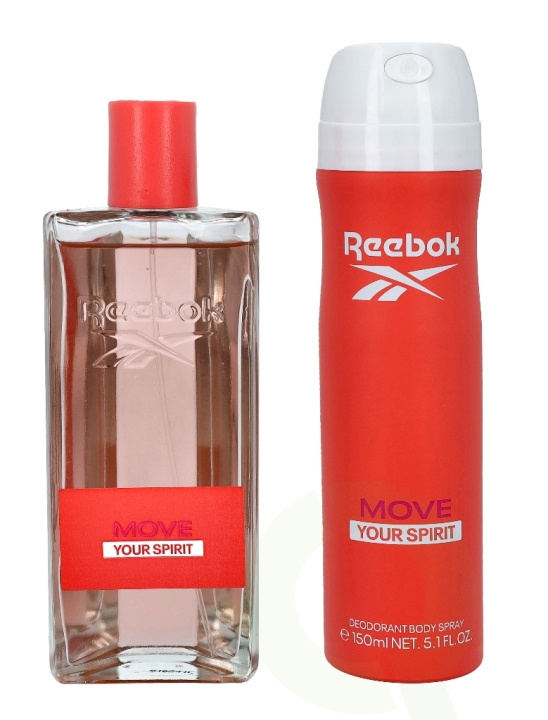 Reebok Move Your Spirit Women Giftset 250 ml, Edt Spray 100ml/Body Spray 150ml in de groep BEAUTY & HEALTH / Cadeausets / Cadeausets voor haar bij TP E-commerce Nordic AB (C42303)