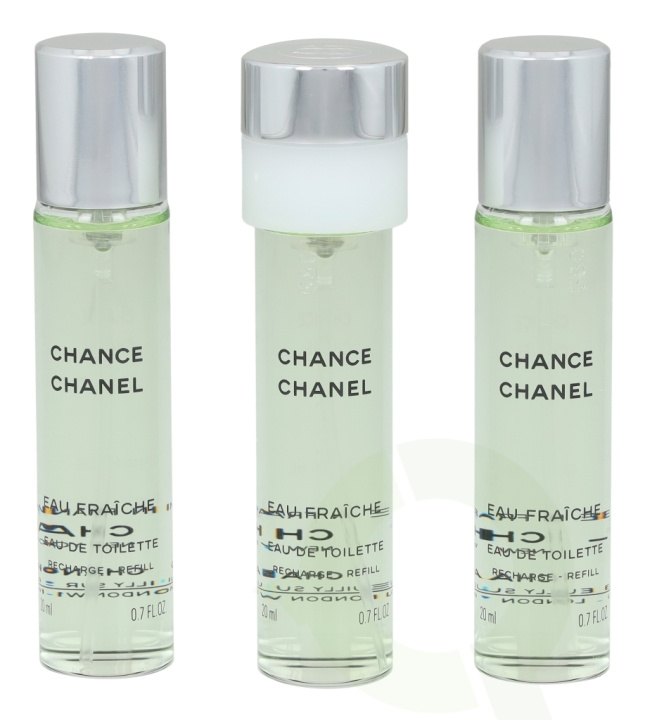 Chanel Chance Eau Fraiche Giftset 60 ml, 3x Edt Spray Refill 20Ml - Twist and Spray in de groep BEAUTY & HEALTH / Cadeausets / Cadeausets voor hem bij TP E-commerce Nordic AB (C42430)