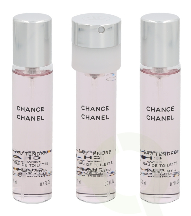 Chanel Chance Eau Tendre Giftset 60 ml, 3x Edt Spray Refill 20Ml - Twist and Spray in de groep BEAUTY & HEALTH / Cadeausets / Cadeausets voor haar bij TP E-commerce Nordic AB (C42431)