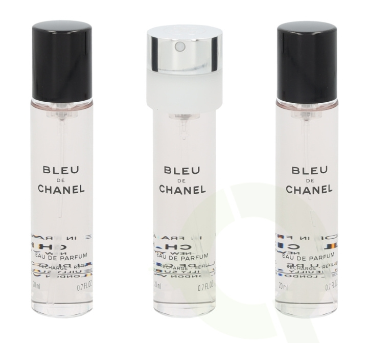 Chanel Bleu De Chanel Pour Homme Giftset 60 ml, 3x Edp Spray 20ml Refill - Travel Sprays in de groep BEAUTY & HEALTH / Cadeausets / Cadeausets voor hem bij TP E-commerce Nordic AB (C42434)