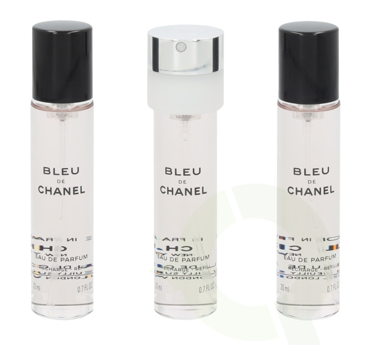 Chanel Bleu De Chanel Pour Homme Giftset 60 ml, 3x Edp Spray 20ml Refill - Travel Sprays in de groep BEAUTY & HEALTH / Cadeausets / Cadeausets voor hem bij TP E-commerce Nordic AB (C42434)