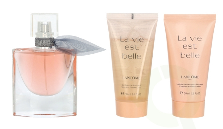 Lancome La Vie Est Belle Giftset 130 ml Edp Spray 30 ml/Body Lotion 50 ml/Shower Gel 50 ml in de groep BEAUTY & HEALTH / Cadeausets / Cadeausets voor haar bij TP E-commerce Nordic AB (C42540)