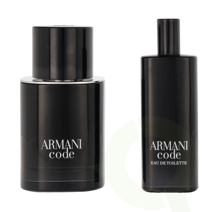 Armani Code Pour Homme Giftset 65 ml, Edt Spray 50ml/Edt Spray 15ml in de groep BEAUTY & HEALTH / Geuren & Parfum / Parfum / Parfum voor hem bij TP E-commerce Nordic AB (C42563)