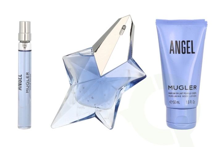 Thierry Mugler Angel Giftset 110 ml, Edp Spray 50ml/Body Lotion 50ml/Edp 10ml in de groep BEAUTY & HEALTH / Cadeausets / Cadeausets voor haar bij TP E-commerce Nordic AB (C42566)