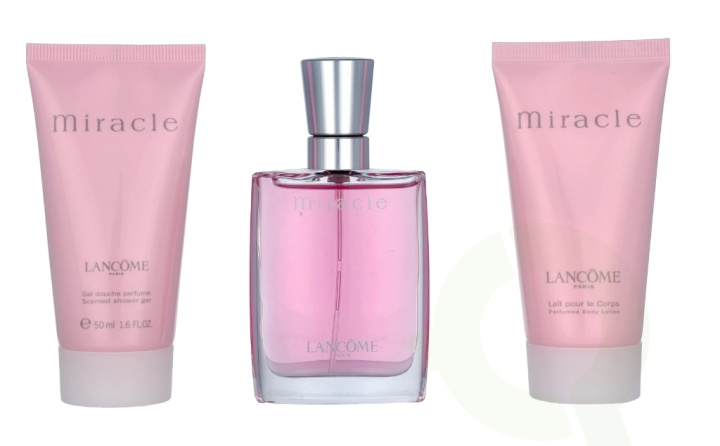 Lancome Miracle Femme Giftset 130 ml Edp Spray 30ml/Body Lotion 50ml/Shower Gel 50ml in de groep BEAUTY & HEALTH / Cadeausets / Cadeausets voor haar bij TP E-commerce Nordic AB (C42569)