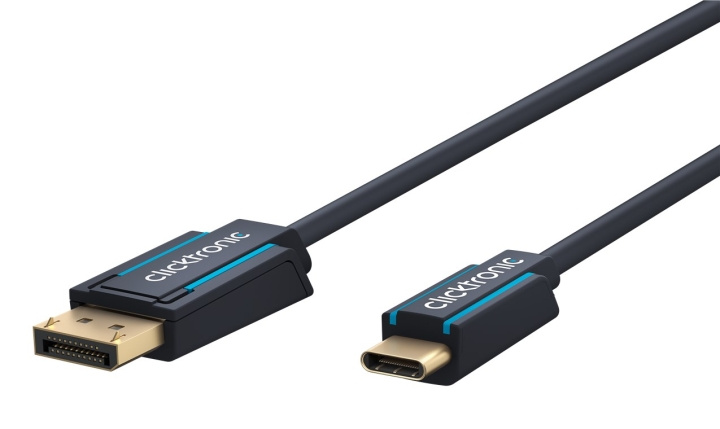 ClickTronic Adapterkabel från USB-C™ till DisplayPort™ Premiumkabel | USB-C™-kontakt DisplayPort™-kontakt | 1,0 m | 4K @ 60 Hz in de groep COMPUTERS & RANDAPPARATUUR / Computerkabels / DisplayPort / Kabels bij TP E-commerce Nordic AB (C42672)