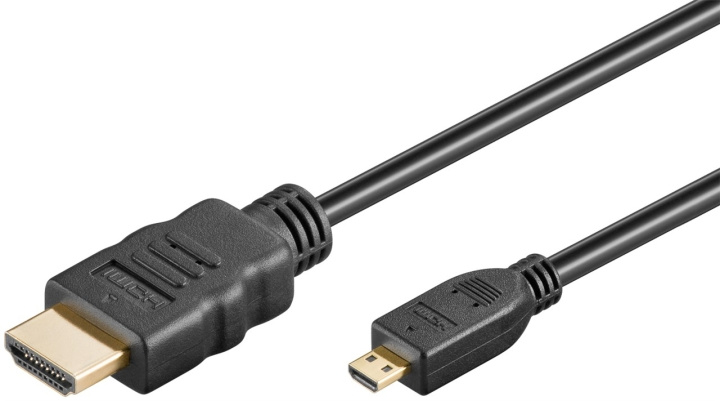 Goobay High Speed HDMI™-kabel met Ethernet (Micro, 4K @ 60 Hz) HDMI ™-connector (Type A) > HDMI™ micro-connector (type D), 2 m in de groep HOME ELECTRONICS / Kabels & Adapters / HDMI / Kabels bij TP E-commerce Nordic AB (C42864)