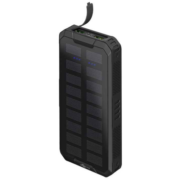 Goobay Outdoor snellaad Powerbank met zonnepanelen 20.000 mAh (USB-C™ PD, QC 3.0) Robuuste allround stroomvoorziening voor gebruik buitenshuis in de groep SMARTPHONE & TABLETS / Opladers & Kabels / Powerbanks bij TP E-commerce Nordic AB (C42869)