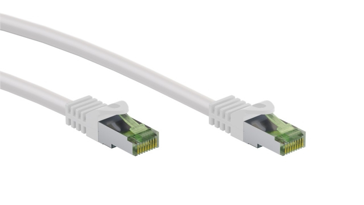 Goobay RJ45 netwerkkabel met CAT 8.1 S/FTP ruwe kabel, AWG 26, wit koperen geleider, LSZH halogeenvrije kabelmantel, RJ45-connector (CAT 6A), 7.5 m in de groep COMPUTERS & RANDAPPARATUUR / Computerkabels / Netwerkkabels / Cat8 bij TP E-commerce Nordic AB (C43048)