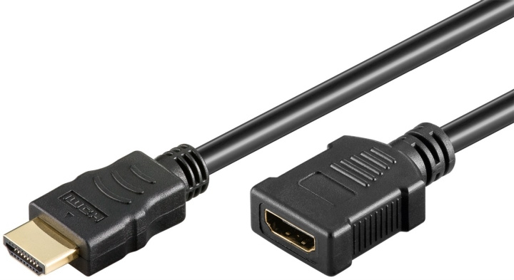 Goobay High Speed HDMI™-verlengkabel met Ethernet HDMI ™-connector (Type A) > HDMI™-bus (type A), 1 m in de groep HOME ELECTRONICS / Kabels & Adapters / HDMI / Kabels bij TP E-commerce Nordic AB (C43095)