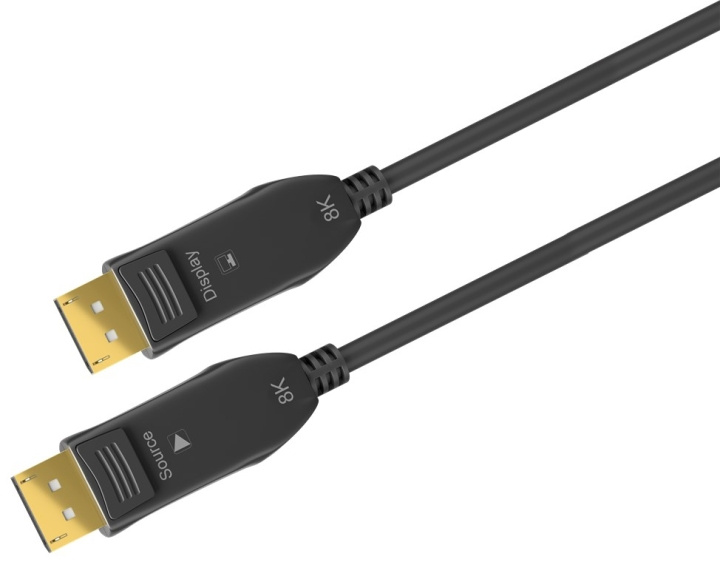 Goobay Optische DisplayPort™ hybride kabel 2.0 (AOC), verguld DisplayPort™-connector > DisplayPort™-connector, 10 m in de groep COMPUTERS & RANDAPPARATUUR / Computerkabels / DisplayPort / Kabels bij TP E-commerce Nordic AB (C43134)