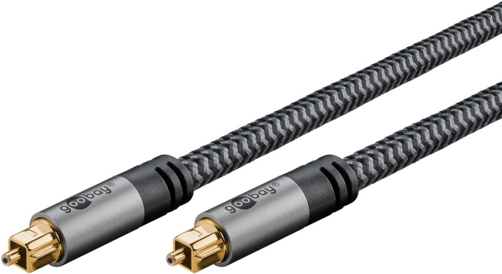 Goobay TOSLINK-kabel, m, Sharkskin Grey Toslink-stekker > Toslink-stekker in de groep HOME ELECTRONICS / Kabels & Adapters / Audio Digitaal bij TP E-commerce Nordic AB (C43158)
