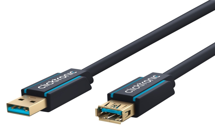 ClickTronic Förlängningskabel USB-A Premiumkabel | USB A hane USB A hona | 1,8 m | 5 Gbit/s in de groep COMPUTERS & RANDAPPARATUUR / Computerkabels / USB / USB-A / Kabels bij TP E-commerce Nordic AB (C43325)