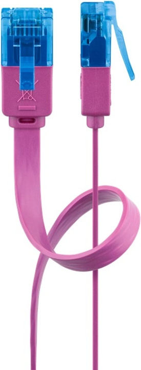 Goobay Platte CAT 6A netwerkkabel, U/UTP, magenta koperen geleider (CU), 0.5 m in de groep COMPUTERS & RANDAPPARATUUR / Computerkabels / Netwerkkabels / Cat6 bij TP E-commerce Nordic AB (C43647)