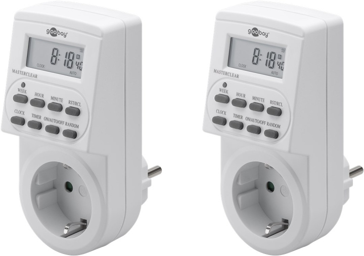 Goobay Set med 2, digital timer Lättanvänd digital timer in de groep HUISHOUDEN & TUIN / Elektriciteit & Verlichting / Timers bij TP E-commerce Nordic AB (C44048)