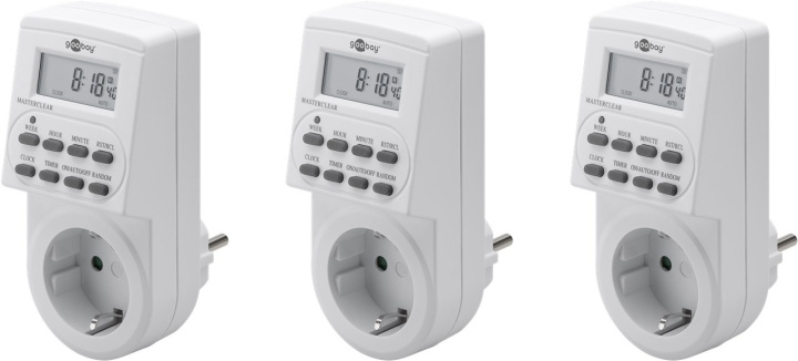 Goobay Set med 3, digital timer Lättanvänd digital timer in de groep HUISHOUDEN & TUIN / Elektriciteit & Verlichting / Timers bij TP E-commerce Nordic AB (C44049)