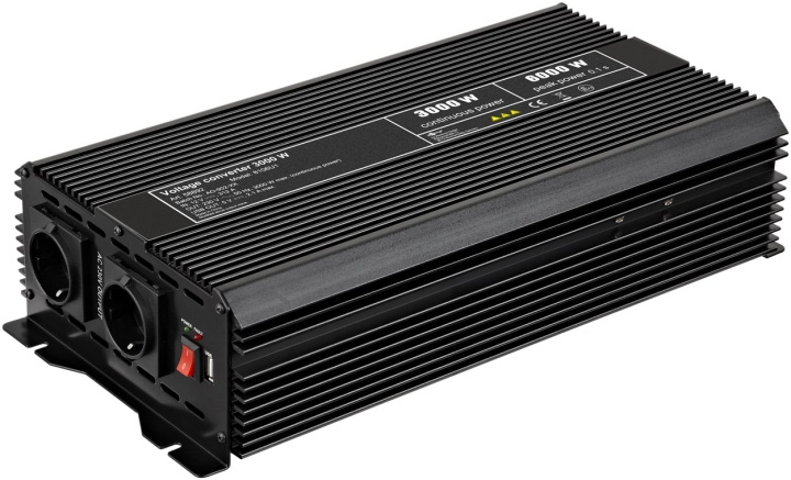 Goobay Spänningsomvandlare DC/AC (12 V - 230 V/3000 W) USB omvandlar 12 V DC till 230 V AC in de groep HUISHOUDEN & TUIN / Elektriciteit & Verlichting / Spanning converters bij TP E-commerce Nordic AB (C44070)