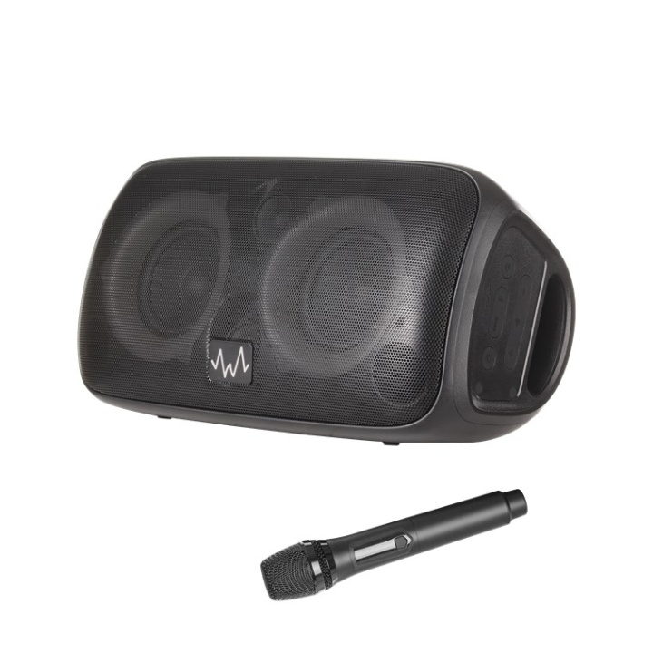Waveaudio Wave Partyhögtalare bärbar Bluetooth-högtalare med mikrofon och LED-lampor för musiknjutning när som helst, var som helst in de groep HOME ELECTRONICS / Audio & Beeld / Luidsprekers & accessoires / Bluetooth-luidsprekers / Draagbare luidsprekers bij TP E-commerce Nordic AB (C44087)